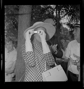 Jane Spock at anti-draft rally in Boston Common