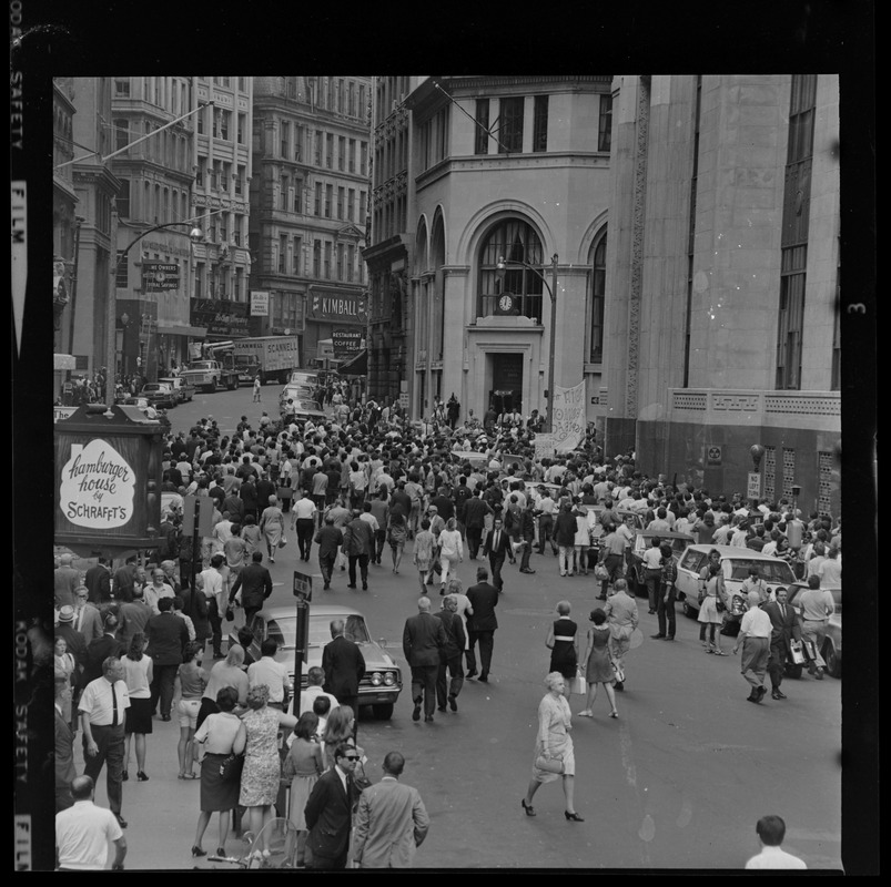 Protesters outside the Federal Building in Boston during sentencing of ...