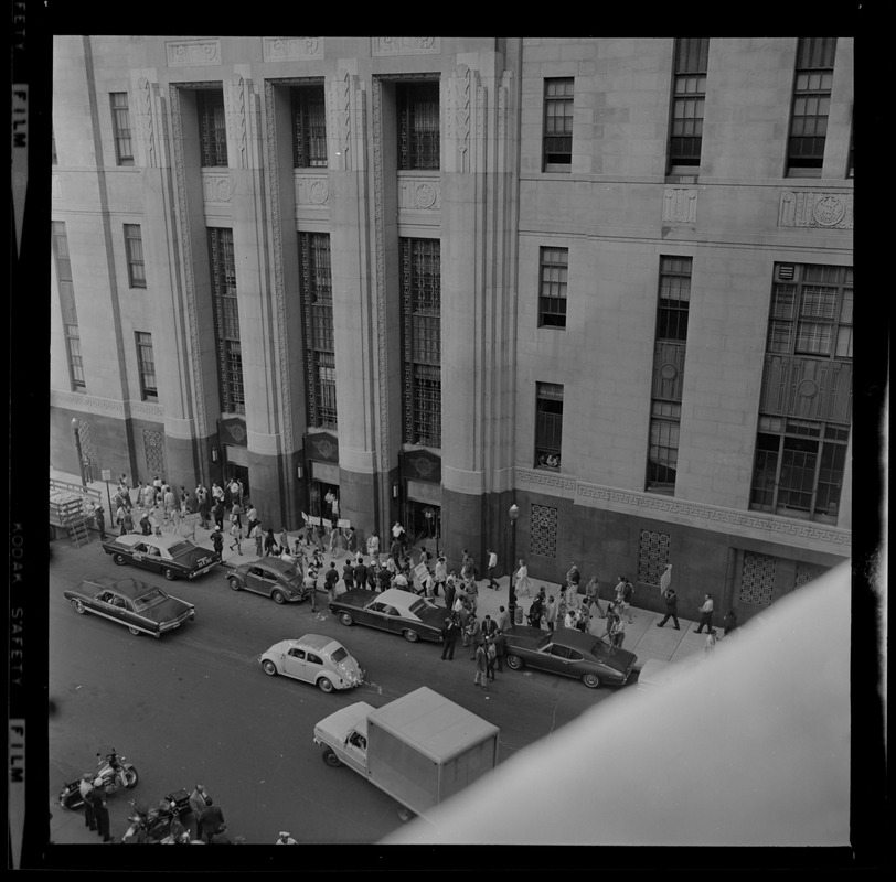 Protesters outside the Federal Building in Boston during sentencing of ...