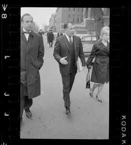 Dr. Robert Mezer, F. Lee Bailey and Froma Portney leaving Middlesex Superior Court during the trial of Albert DeSalvo