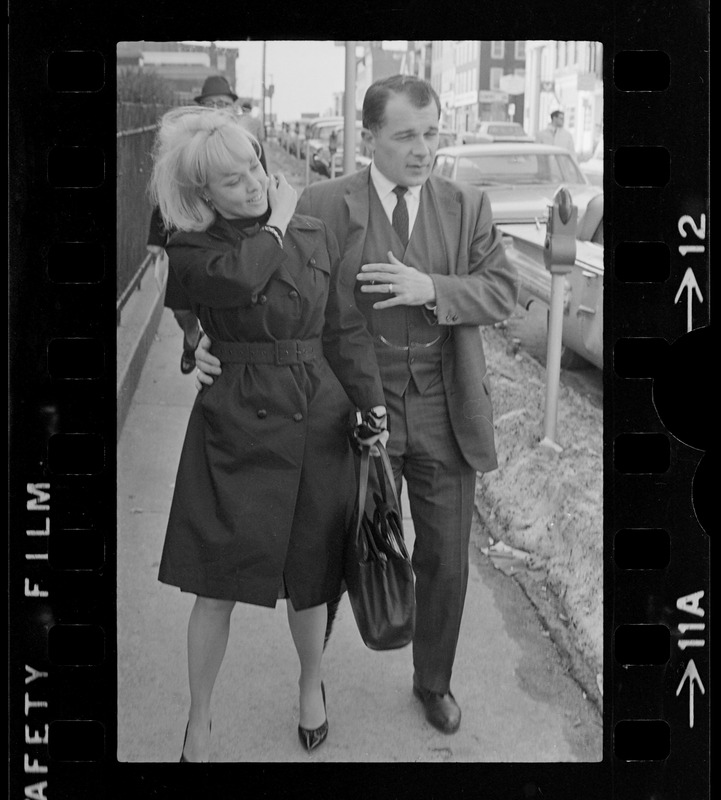 F. Lee Bailey and Froma Portney leaving Middlesex Superior Court during the trial of Albert DeSalvo