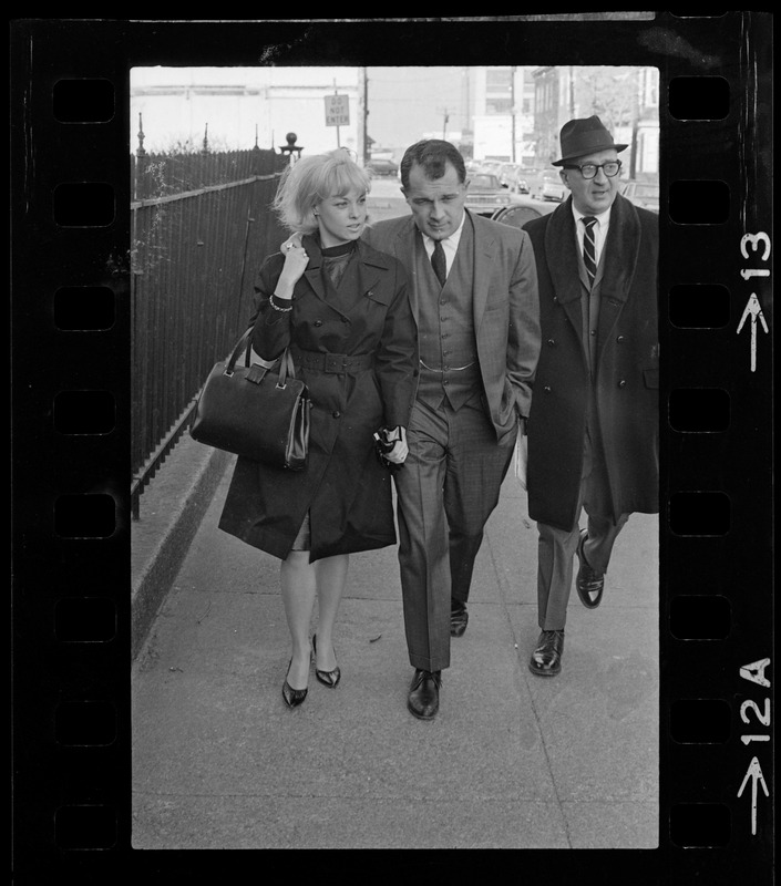 F. Lee Bailey and Froma Portney leaving Middlesex Superior Court during the trial of Albert DeSalvo