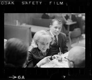 F. Lee Bailey and Froma Portney in a cafeteria