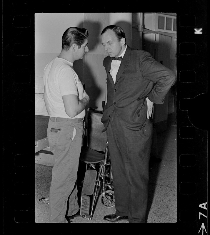 Albert DeSalvo talking to Dr. Robert Mezer at Bridgewater State Hospital