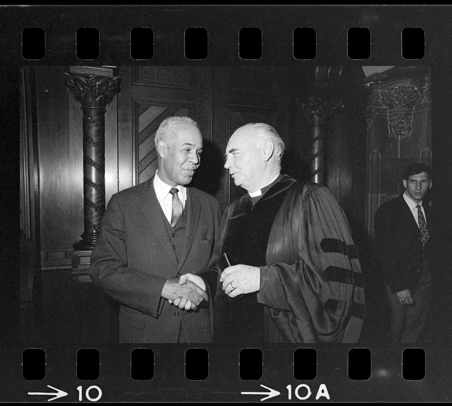 Roy Wilkins and Rev. Dr. Frederick M. Meek at Old South Church