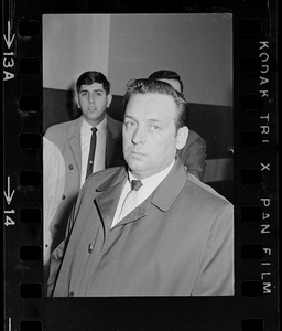 Unidentified man outside Massachusetts Supreme Court chambers after hearing about the Boston Strangler