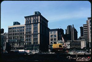 Construction site on Washington Street, Boston