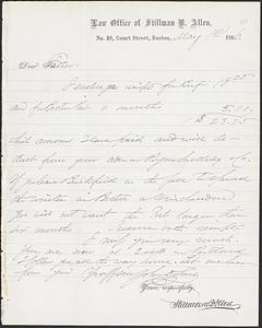 Letter from John D. Long to Zadoc Long, May 1, 1866