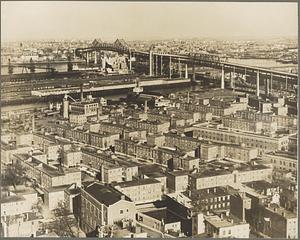 Boston, general view of Charlestown, with Mystic River High Bridge