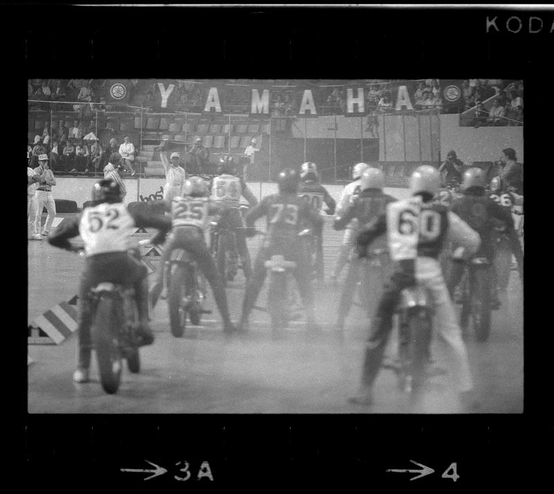Motorcycle races at Boston Garden, Boston Digital Commonwealth