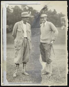 Alvah W. Rydstrom on left, chairman of M.G.A. Man on right is R. M. Gardiner