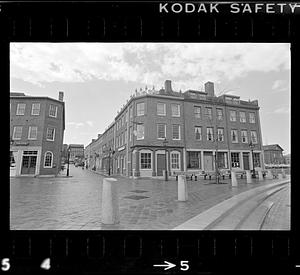 Market Square buildings after rain