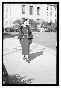Models posing, Boston State House