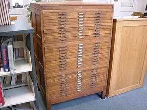 Golden oak storage chest