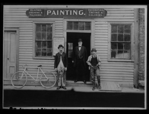 B.F. Baker paint shop with men (see GPN-63)