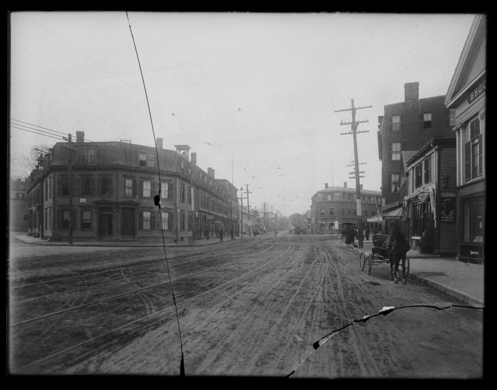 View of Washington Street looking toward Boylston Street - broken