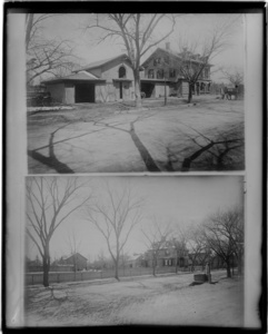 Coolidge Corner - 2 views: Coolidge Brothers Store and Hoar House