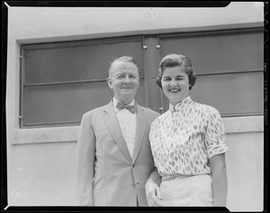 Pippy Rooney with unidentified man, State finals at Pine Brook