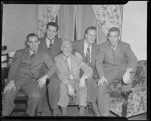 Left to right: "Mac" Colville, Muzz Patrick, Lester Patrick, Lynn Patrick, Neil Colville, late 30's