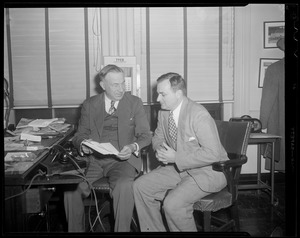 Ross and Weston Adams in office: at Boston Garden