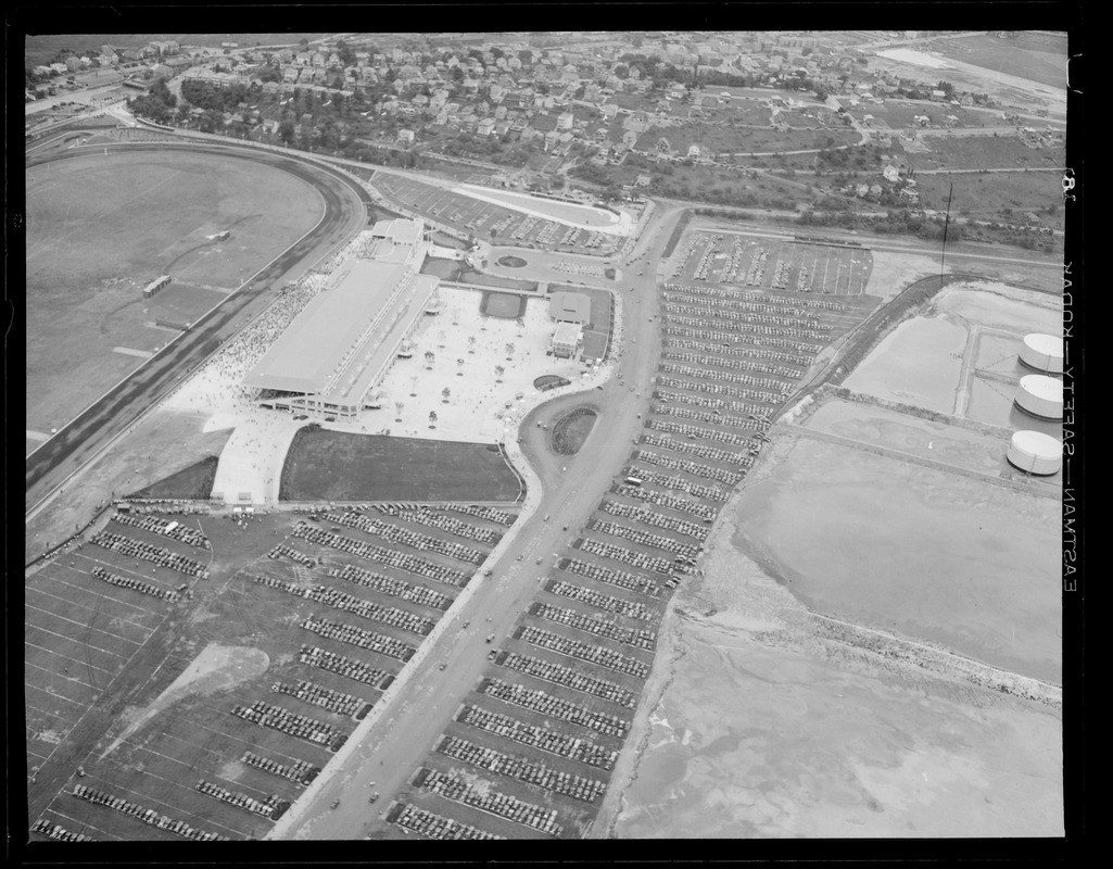 Aerial view of Suffolk Downs race track