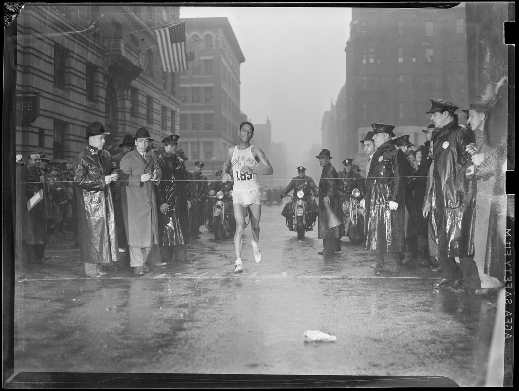 Tarzan Brown winning the 1939 Marathon