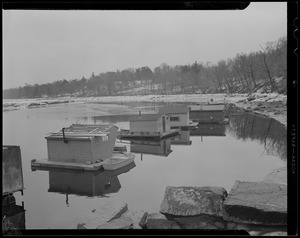 Smelt fishing cabins, Neponset River
