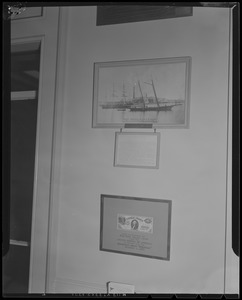 Eastern and Corinthian Yacht Club in Marblehead. Interior ship models, etc.