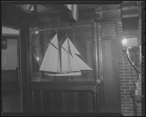 Eastern and Corinthian Yacht Club in Marblehead. Interior ship models, etc.