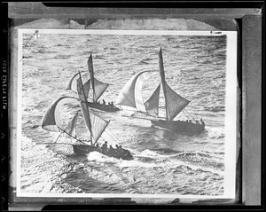 Sydney, New South Wales: Striking study of 18 foot wind jammers