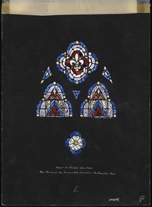 Designs for windows above doors, the Church of the Immaculate Conception, Easthampton, Mass. North