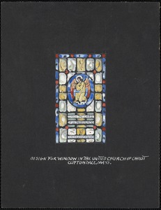 Surely the Lord is in its place. Design for window in the United Church of Christ, Clifton, Mass.
