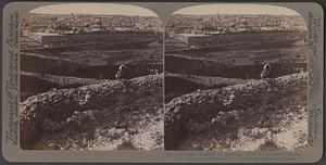 Jerusalem, "beautiful for situation" - from the southeast, showing the temple site, Palestine