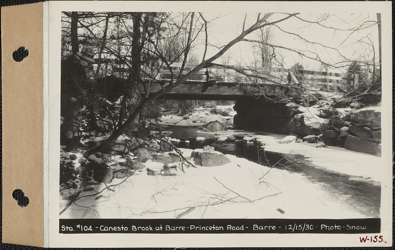 Station #104, Canesto Brook at Barre-Princeton Road, Barre, Mass., Dec. 15, 1930