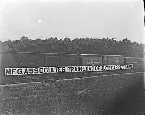 Trainload 40 cars of jute shipped to Alexander Smith & Sons, Yonkers, NY