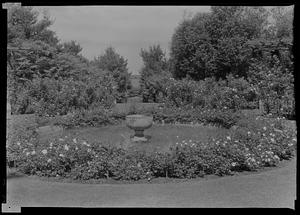 Central pool, looking west in Mrs. R. T. Crane's rose garden