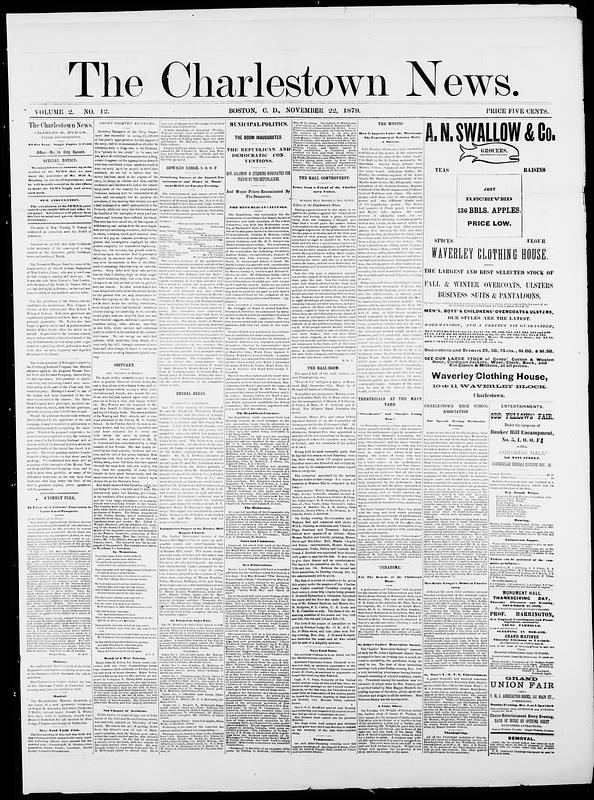 The Charlestown News. November 22, 1879 - Digital Commonwealth