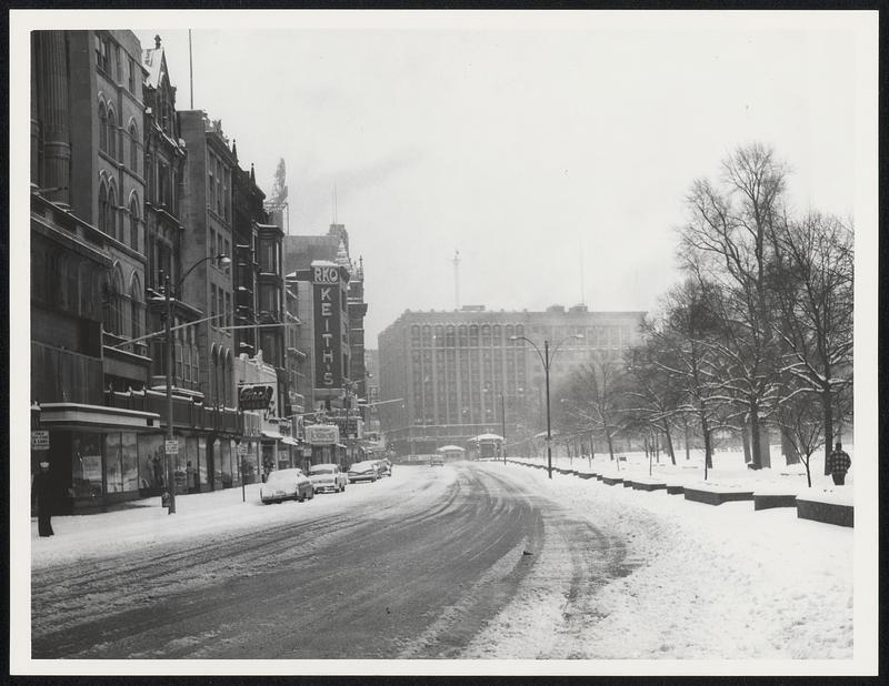 Where Thousands Trod - Boston streets were deserted yesterday that had been jammed with last-minute Christmas shoppers the day before. The first major storm of the winter dumped six inches of snow on the city.