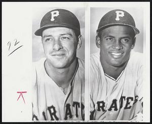 Pittsburgh Pirates Dale Long and Roberto Clemente