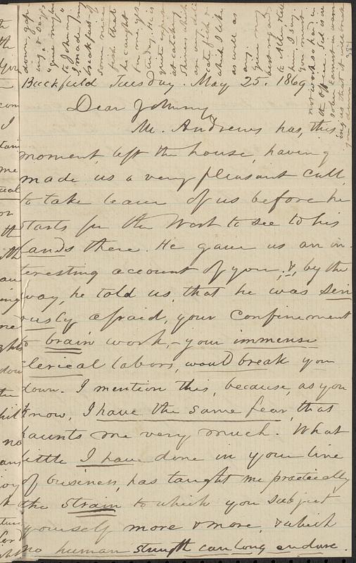 Letter from Zadoc Long to John D. Long, May 25, 1869 - Digital Commonwealth