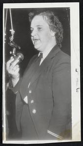 Motorwoman Talks to the trolley and bus drivers on strike in Washington.