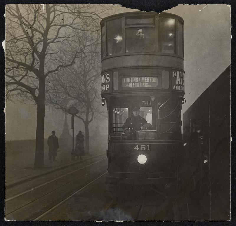 Only London has such fogs. Lloyds Insurance Agency, London, have taken big bets, 3 to 1, that this year London is to see its first real sunshine. Picture is a good fog scene on the embankment.