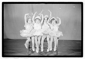 Girl ballet dancers in costume