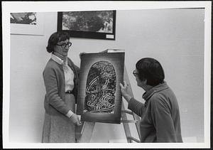 Joan T. Rising, art instructor, and Judith Langland, art coordinator and specialist for Dept. of Mental Health for Western MA