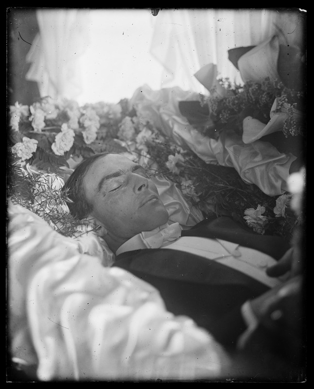Man in coffin