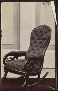Lincoln, A. Chair occupied by President Lincoln at time of his assassination