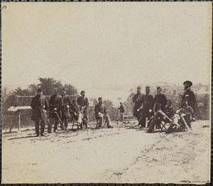Officers of 1st Connecticut Heavy Artillery at Fort Darling, James River, April 1865