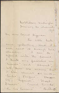 Ella Higginson autograph letter signed to Thomas Wentworth Higginson, 11 January 1898