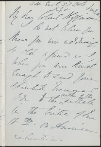 Emma Lazarus autograph letter signed to Thomas Wentworth Higginson, New York, 8 July
