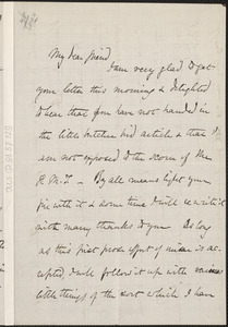 Celia Thaxter autograph letter signed to [Thomas Wentworth Higginson], Newtonville, Mass., 8 February